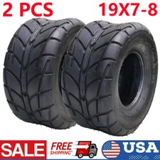 2PCS 19x7-8 19x7x8 ATV UTV All Terrain Tires 4 Ply Go Kart Street Mini Bike Tire picture