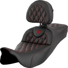Saddlemen RoadSofa LS Ext. Reach Seat With Backrest Red Stitch #284794 picture
