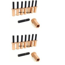 16PC Exhaust Manifold Stud Bolts+Copper Nuts Kit for M50 M52 M54 N52 N53  M7 X39 picture