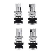4 PCS Valve Flush Mount Metal Chrome Tire Valve Stems High Pressure Bolt picture