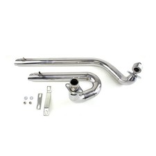 Chrome Shortshots Staggered Exhaust System For Yamaha V star 650 XVS650 Dragsta picture