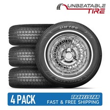 Set of 4 Travelstar UN106 175/70R14 84T 14mm White Wall A/S Passenger Car Tires picture