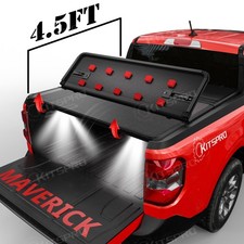 4.5ft 4.6ft Tri-Fold Hard Tonneau Cover For 2022-2026 Ford Maverick Truck Bed picture