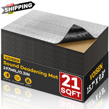 VOISEN Sound Deading Material for Cars,197 197mil 21 SqFt, Bright silver picture