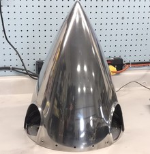 Hartzell Three Blade Propeller Spinner Assembly A-2295-1P - Chrome- As Removed - picture