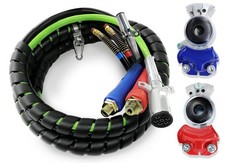 Torque 12ft 3 in 1 ABS & Air Power Line Hose Kit Airline Air Hose with Glad picture