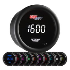 GlowShift Digital 1600 PSI Nitrous Pressure NOS Gauge Kit w/ Sensor, 10 Color picture