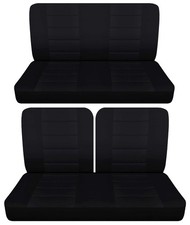 Fits 1961 to 1967 Buick Skylark 2Door Front 50-50 top and Rear bench seat covers picture