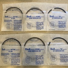 NOS 1980 - 1991 FORD B C F L SERIES TRUCKS 370 6.1L PISTON RINGS 2X D9HZ-6148-T picture