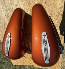 Harley Split Gas Tank 6 Gallon FLH Shovelhead Painted Badges Caps 1976 picture
