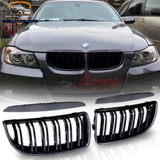 For 2005-2008 BMW E90 E91 Sedan 328i 335i 325xi Front Kidney Grille Carbon Fiber picture