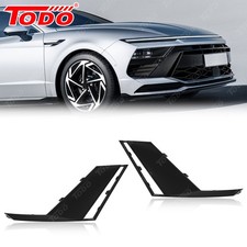 Fits 2024-2025 Hyundai Sonata Front Bumper Trim Molding Gloss Black Pair picture