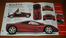 1995 Mclaren F1 V12 Spec Sheet Brochure Photo Info Pamphlet 1992-1997 picture