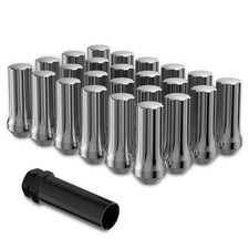 24PCS Chrome M14x1.5 Spline Lug Nut Closed End For Silverado Sierra 1500 Tahoe picture