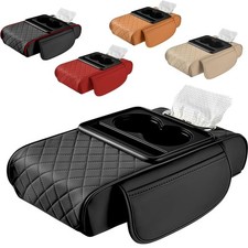 Car Armrest Cushion Center Console Cover with Cup Holder&Tissue Box&Phone Holder picture