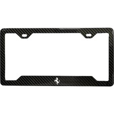 FERRARI 100% REAL CARBON FIBER CAR LICENSE PLATE FRAME picture