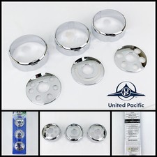 Chrome AC Heater Dash Control Knob Covers For 2008-2017 Freightliner Cascadia picture