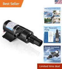 Macerator Pump for Jabsco 18590-2092, 12V 12GPM, Self Priming Macerator Waste picture