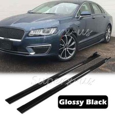 For Lincoln MKZ 2007-20 Gloss Black Side Skirt Spoiler Splitter Extension Rocker picture