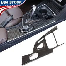 ABS Carbon Fiber Gear Shift Panel Cover Trim For BMW 3 Series F30 F34 2013-2019 picture