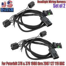 2X Headlight Wiring Harness 16-07643 For Peterbilt 378 & 379 127/119 BBC 1988-07 picture