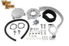 Chrome Wyatt Gatling New Era Round Air Cleaner Kit Harley Sportster 91-20 picture