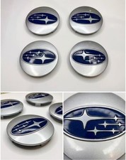 4x Silver Subaru Wheel Center Hub Caps Emblem 28821SA030 picture