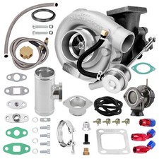 T3 T04E Turbo V-Band 400+HP Internal Wastegate + Oil Return + Feed Line + BOV picture