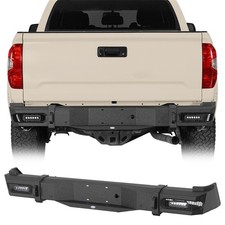 Full Width Offroad Steel Rear Back Bumper Fit 2014-2021 Toyota Tundra Trucks picture