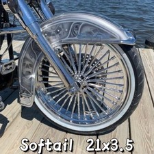 21x3.5 Fat Spoke Front Wheel Rim for Harley Softail Heritage Deluxe FLSTN FLSTC picture