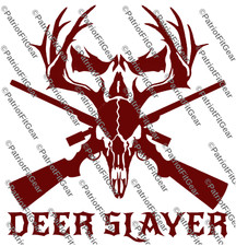 Deer Slayer,One Shot One Kill,Deer Hunting,Death From Above,Buck,Custom Decal picture