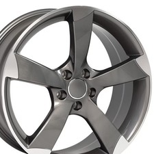 Single(1) OE Wheels AU29 19x8.5 Gloss Gunmetal Machined Wheel 5x112 35ET picture