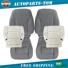 6x For 2014-2025 Chevy Silverado 2500HD Both Side Leather Seat Cover Gray & Foam picture