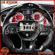 LED Carbon Fiber Steering Wheel For Dodge Charger Durango SRT 2015-23 picture