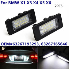 2x LED License Plate Light Tag Lamp Assembly White Canbus For BMW X1 X3 X4 X5 X6 picture
