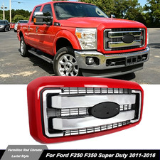 Vermilion Red Chrome Front Bumper Grille For 2011-16 Ford F250 F350 BC3Z-8200-A picture