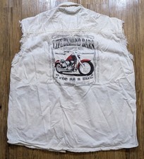 Life Behind Bars Biker By Choice Vest Cream Size XL B88 picture