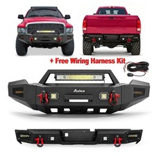 Fits 2003-2005 Dodge Ram 2500 3500 Steel Front Rear Bumper w/Winch Plate&Lights picture