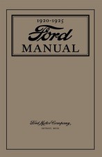 1920 - 1925 Ford Model T, TT Operators & Owners Manual picture