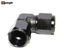 1Pcs  Black 90 Deg Swivel Fuel Oil Gas Line 10AN Female to Female AN10 Fitting picture