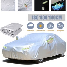 190T Waterproof Full Car Cover Rain UV Resistant Protection For All Weather picture