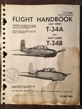 Original Beechcraft T-34A & T34B Mentor Flight Handbook Manual picture