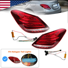 L+R 2PCS Tail Lamp LED Lights for Mercedes Benz C Class W205 Hologen Upgrade LED picture