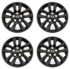 Set (4pcs) BLACK Hubcap Wheelcover FITS 2007 - 2018 Altima 2013+ Sentra  16
