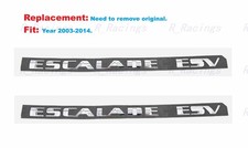 Replacement 2PCS Chrome Side Door Tailgate ESCALADE ESV Emblems Fit 2003-2014 picture