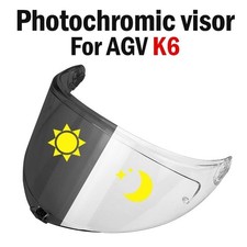 Photochromic Clear visor Fit for AGV K6 k6S Motorcycle Helmet replaceable visor picture