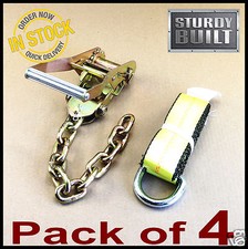 GRIPON 16pc Ratchet & 12' Lasso Straps Wrecker Tow Truck Auto Hauler Tie Down picture