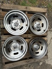 Vintage Appliance 15” X 5.5” Aluminum Mag Slots Wheels 4x130 BP Volkswagen VW picture