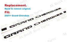 Replacement 2PCS Matte Black Side Door Grand Cherokee Emblems Badge 2021 & Up picture