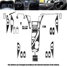 For Infiniti Q50 Q60 2014-2020 Interior Trim Cover Decal Kit Real Carbon Fiber picture